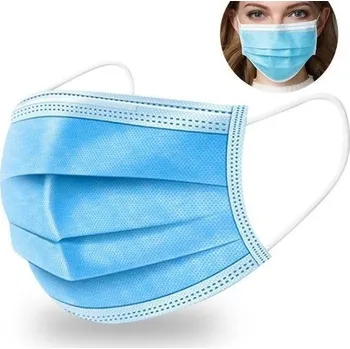 rouška Hygienická třívrstvá jednorázová rouška/ústenka - 50 ks