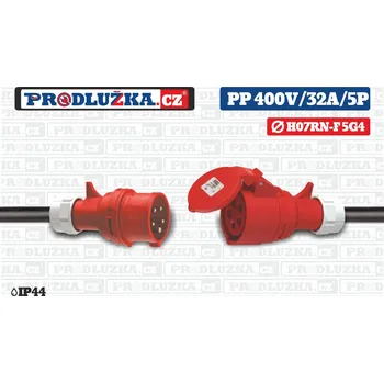 Prodlužovací kabel Prodlužka.cz Prodlužovací přívod 400V/32A/5p/5G4/IP44 M: Délka 30 m