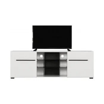 Televizní stolek Televizní stolek Heber - bílý/černý