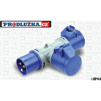 PCE 2x CEE zásuvka 230V/16A/3p-1x přívodka 230V/16A/3p IP44