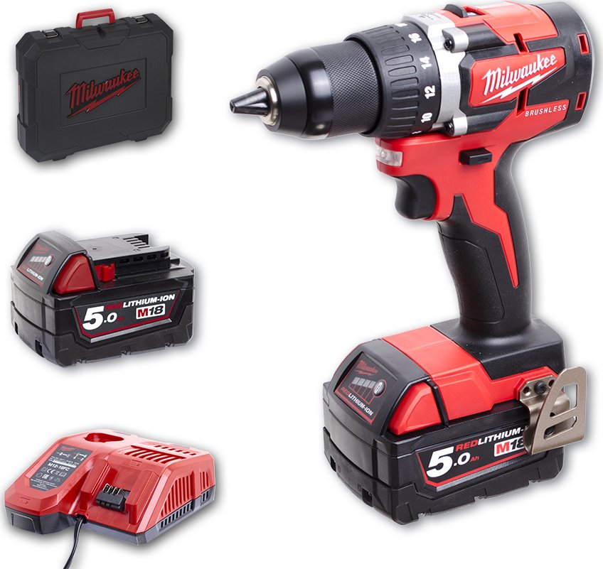 Milwaukee M18 CBLDD-502C (Aku 18V vrtačka/šroubovák Brushless)