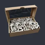 AMADEA Dřevěné ozdoby - sada 30 ks dřevěných přírodních ozdob velikost 6 cm