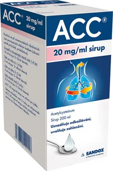 Lék na kašel, rýmu a nachlazení ACC Sirup 20 mg 200 ml