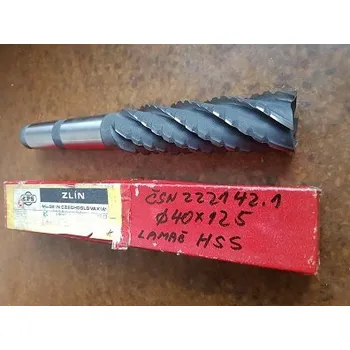 Příslušenství k frézce Fréza válcová polohrubozubá, HSS, kuželová stopka - 40x125 mm, F423940, 222142.1 (Morse kužel 4)