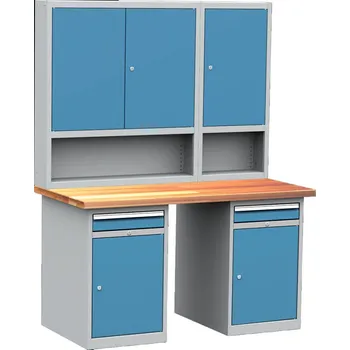 Dílenský stůl Dílenský stůl montovaný PROFI, sestava 1, 195 x 150 x 75 cm