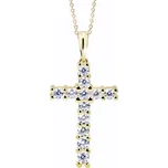 Cutie Jewellery Zlatý přívěsek křížek se zirkony Z6010Z
