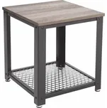 Industriální čtvercový stolek s policí | 45 x 45 x 55 cm