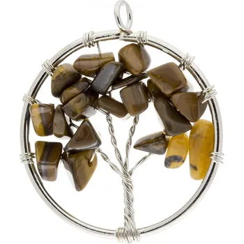 Přívěsek Magický amulet strom života s tygřím okem - 3 cm