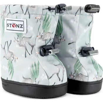 Chlapecké holínky Barefoot boty Stonz Toddler Booties - Magic Deer Print - Green/Grey XL
