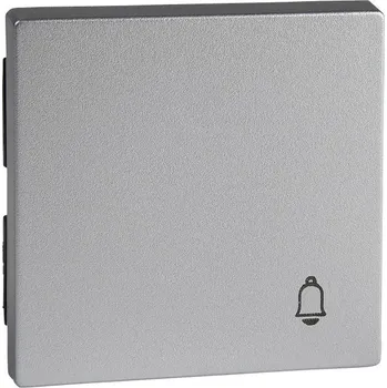 vypínač a zásuvka System M kryt spínače symbol zvonek Aluminium
