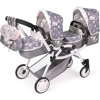Kočárek pro panenku DeCuevas 80335 Sky 2020 3v1 s batůžkem