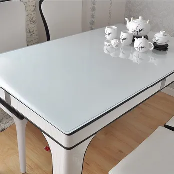 ubrus Mekke sklo Ubrus na stůl z měkkého skla 58,6x286 cm Ubrus: Lesklá bílá fólie