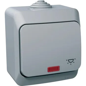 Elektrická zásuvka CEDAR SPI 1/0So svetlo IP44 SE