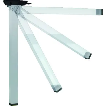 Stolová podnož Mila Design sklopná stolová noha stříbrná :: 50x50mm