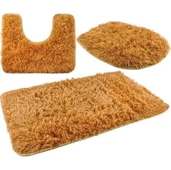 Koupelnová předložka ISO 8313 koupelnová a WC předložka 80 x 50cm hnědá 3 ks