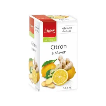 Čaj Apotheke čaj Citron a zázvor 20x2,5g INTENSE