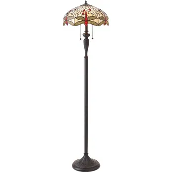 Stojací lampa Dragonfly beige podlahová lampa Tiffany 70940