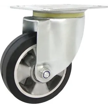 Pojezdové kolečko Pryžové kolo 125 mm otočná vidlice s deskou