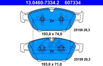 Brzdová destička ATE 13.0460-7334.2