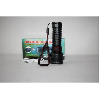 Svítilna P.R.C. Svítilna, baterka LED/ZOOM dobíjecí Rechargeable Flashlight Černá