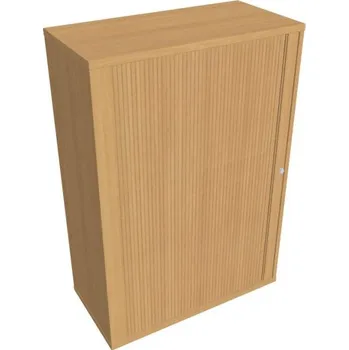 Kancelářský vozík HOBIS kancelářská policová skříň - SZ 3 80 07 L, zámek Huwill, roleta levá, buk + doprava zdarma