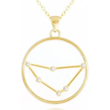 Náhrdelník Stříbrný pozlacený náhrdelník znamení kozoroh Minet Stars JMAS9501GN45