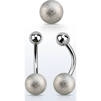 Piercing Piercingate Piercing do pupíku PBK00175 - Délka tyčky: 12 mm, Kuličky: 5/8 mm, Průměr tyčky: 1,6 mm