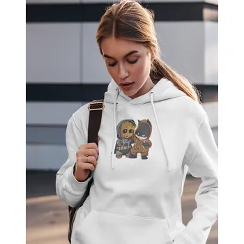 Dámská mikina Dámská mikina Batman a Groot, Barva Bílá, Velikost L, Canvas Dámská mikina Bezvatriko.cz 1