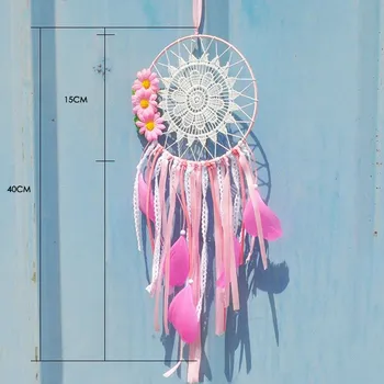 Lapač snů Lapač snů RŮŽOVÉ ŠTĚSTÍ vel. 45cm MN7021