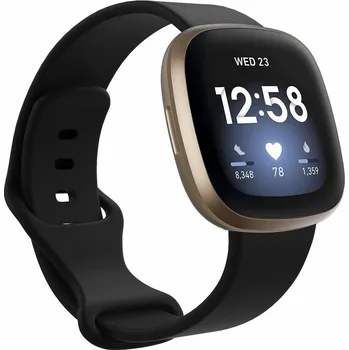 Příslušenství k chytrým hodinkám Gumový řemínek TVC pro Fitbit Versa 3 (vel. L) Barva: Černá