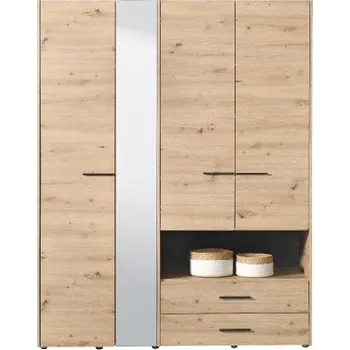 Šatní skříň Šatní skříň se zrcadlem Samuel 4D - dub artisan