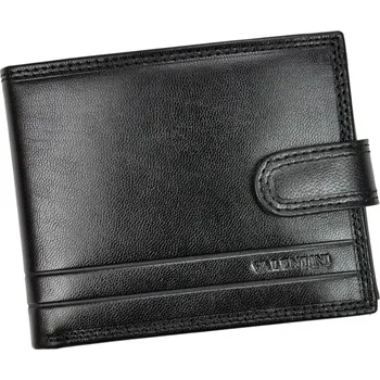 Peněženka Pánská pevná mírně lesklá kožená peněženka Valentini 987-561 černá | KabelkyproVas.cz