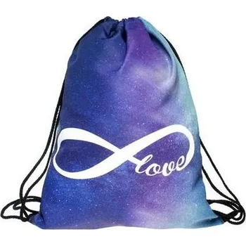 Školní sáček Woodrow Gymsack - Vak na záda Forver Love - Nekonečno - infinity B/G