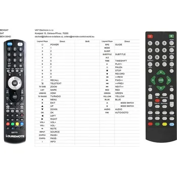 Dálkový ovladač General BENSAT BEN130HD - dálkový ovladač
