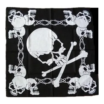 Šátek Šátek Rocka lebky Black Skull &amp; Bones