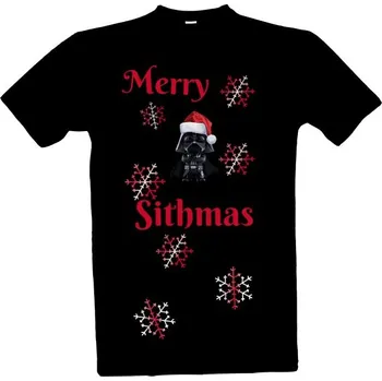 Tričko s potiskem Merry Sithmas pánské