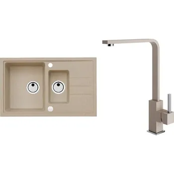 Granitový dřez Set Alveus (dřez Intermezzo 70 Beige 55 + baterie Afra Beige 55) SETA20159