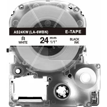 Pásek do tiskárny Kompatibilní páska s Epson AS24KW 24 mm x 8 m cerný tisk/ bílý podklad