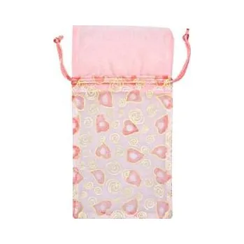 Dárková taška Dárkový sáček - růžový se srdíčky