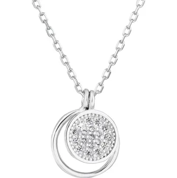 Náhrdelník Stříbrný náhrdelník se zirkonem bílý kulatý 12011.1
