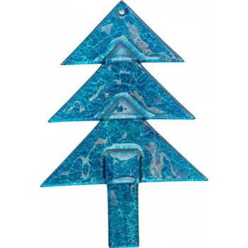 Vánoční ozdoba Vánoční skleněná ozdoba stromek modrý