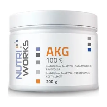 Aminokyselina NutriWorks AKG 100% 200 g (L-arginin-alfa-ketoglutarát)