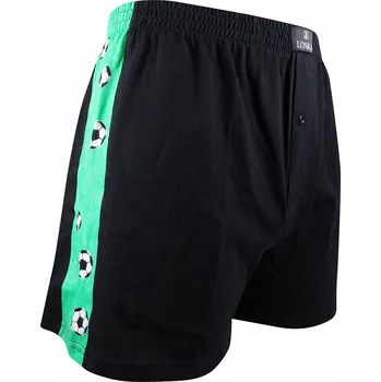 Trenýrky KAREL pánské bavlněné trenýrky Lonka - vzor FOTBAL černá XL