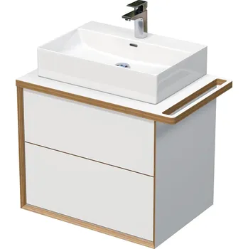 Koupelnový nábytek OXO multi - skříňka 70 cm s umyvadlem na desku, 2 zásuvky, držák na ručník vpravo, závěsná OXO MULTI 70 2Z KDP