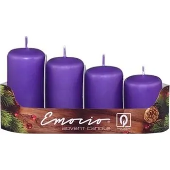 Svíčka Emocio Adventní svíčky stupňovité 4 cm 4 ks