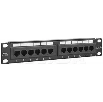 Patch panel 10" Patch panel 12 portů UTP5e 10" PP12