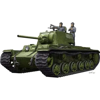 Plastikový model Trumpeter 1/35 KV-1 1942 Simplified Turret Tank w/Tank Crew