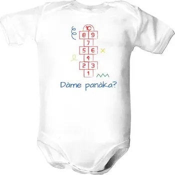 Kojenecký body Dětské body s potiskem Dáme panáka? dětské