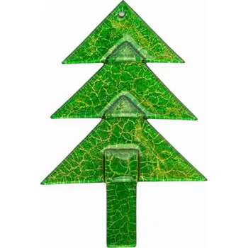 Vánoční ozdoba Vánoční skleněná ozdoba stromek zelený