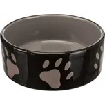 Miska keramická pes s béž.tlapkami Hnědá 0,8l 16cm Trixie